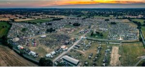over head aerial shot of Dubbed Out Festival at The Royal Cheshire Showground