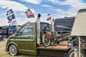 custom van at dubbed out festival